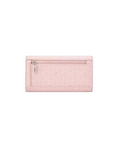 Image of Guess Rose Petal Printed Snap Button Abbas Slim Tri-Fold Wallet