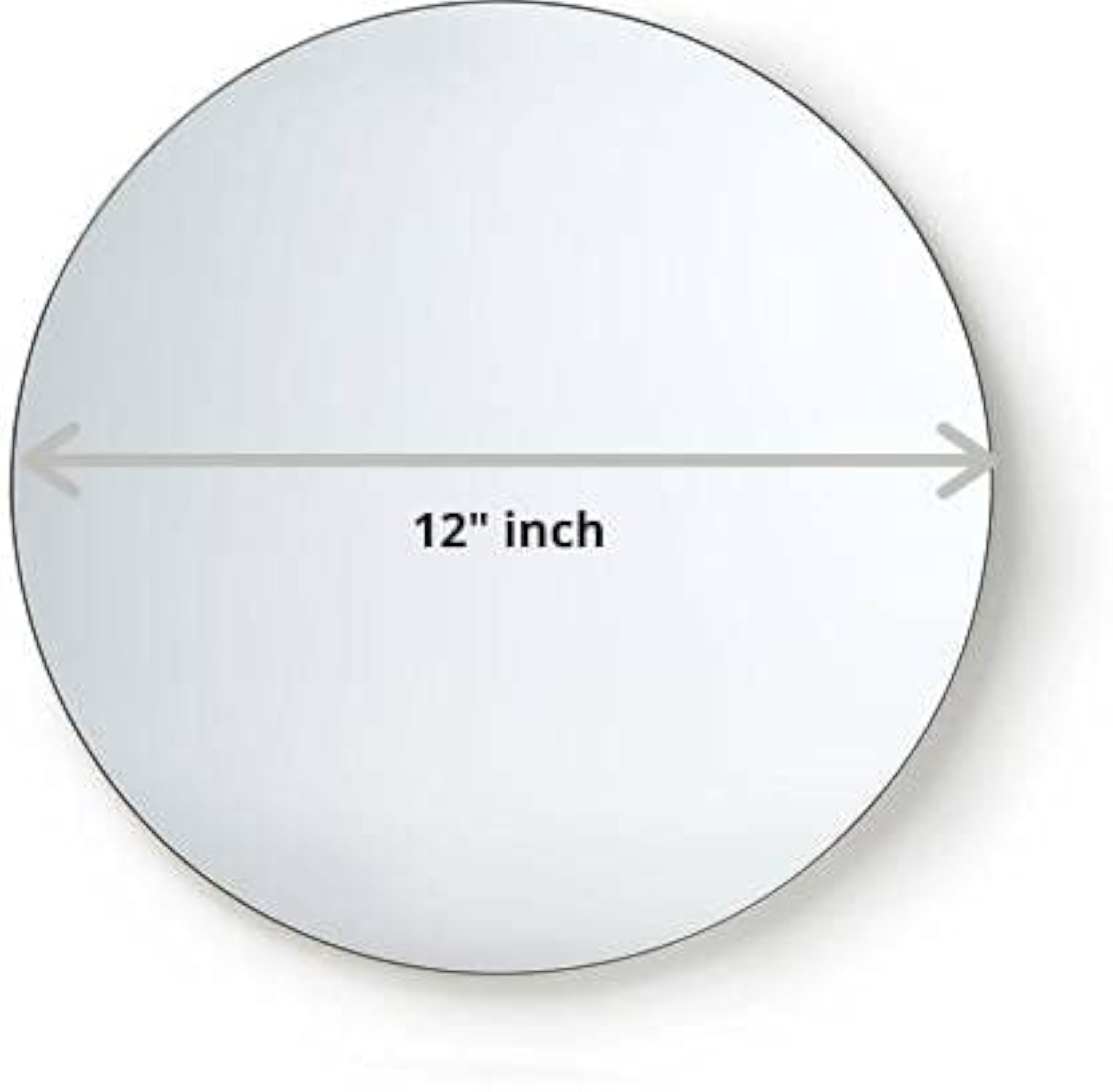 Simple Round Mirror, Wall Mounting, Silver