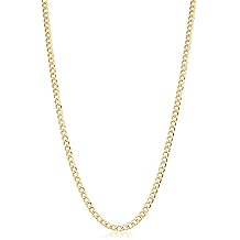 Kooljewelry Unisex Adult Miami Cuban Curb Chain - 14k Gold Filled Chain Necklace