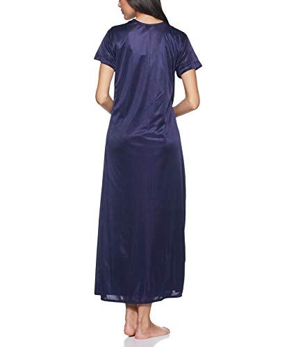 Clovia Women's Satin Sleepwear (NSM289P08-O_Blue_Free Size) - Image 3