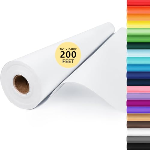 36"x2400"(200') White Kraft Paper, Art Craft Paper, Wrapping Paper Poster Bulletin Board Easel Drawing Paper Roll, Art Supplies for Kids Toddlers Girls, Christmas Eid Valentines Wedding Gift Wrap