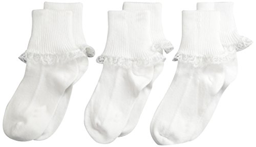 Jefferies Socks Girl's Simplicity Lace Socks 3 Pair Pack