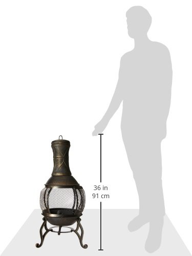 Product Image 5: Deckmate Corona 3 Ft. High Outdoor Steel Chimenea Fireplace Model 28063