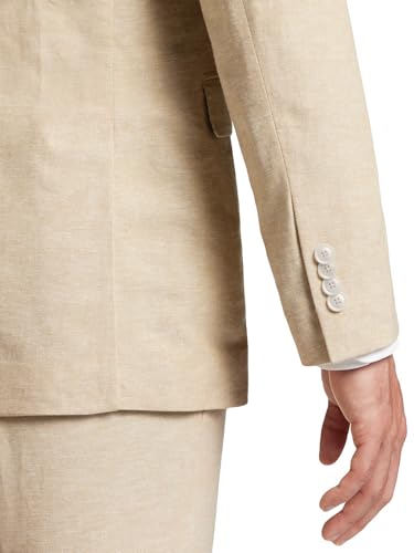 Tommy Hilfiger Men's Modern-Fit Flex Stretch Chambray Suit Jacket 38L Tan2