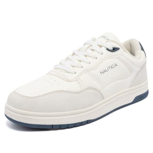 Image of Nautica Men's Casual Lace-Up Sneakers - Classic Low-Top Tennis Fashion Sneakers