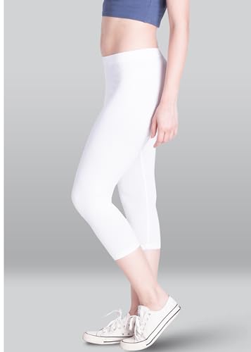Lyra Women Solid Premium Cotton Capri | Mid-Waist | Fashionwear - Image 3