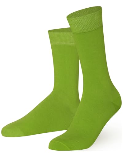 Mysocks Calcetines de color liso para hombres y mujeres Lima verde