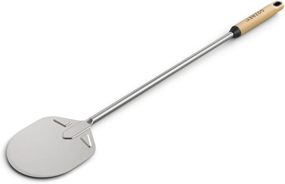 Gozney Utility Turning Peel, 31.5" Long with a 6" Wide Stainless Steel Blade and a Beech Wood Handle