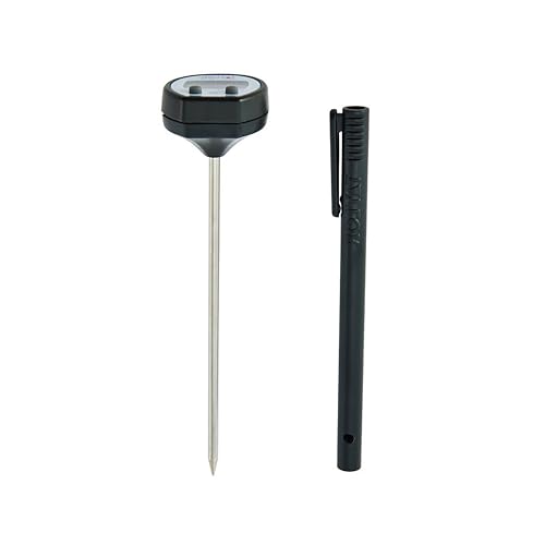 Image of Taylor Pro Instant Read Digital Food Thermometer - Stainless Steel Probe with 0.4 inch Dot Matrix Display, -58F to 448F Temperature Range for BBQ, Baking & Candy Making (Black and Stainless)
