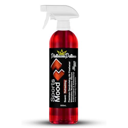 Image of Water-Based Car Air Freshener Spray | Luxury Automotive Deodorizer | Mold-Resistant Formula | Eliminates Odors and Refreshes Vehicle Interior | 17 fl oz | Sports Mood