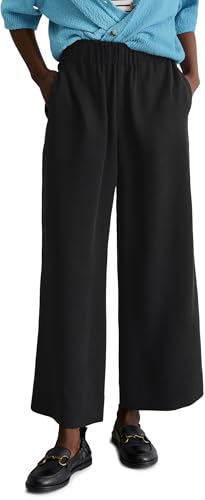Marc OPolo Denim Damen Stoffhose mit elastischem Bund bequem Schwarz (Black) S