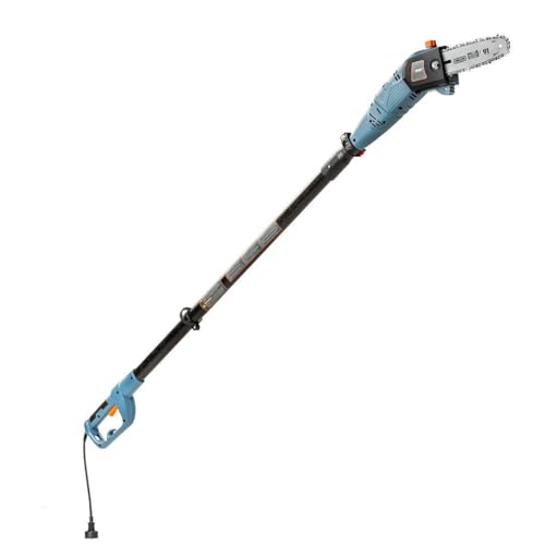 SENIX CSPE6.5-M 6.5 Amp Corded Electric Pole Saw with 8-Inch Oregon Bar and Chain, Chain Saw Tree Trimmer with Adjustable Extension Pole, Shoulder Strap Included