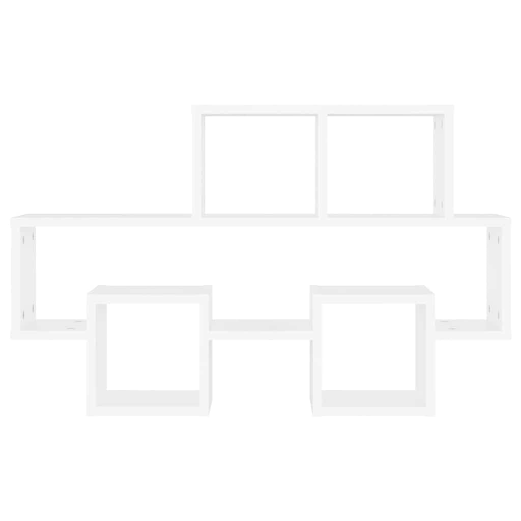 Genérico Estante Pared Forma Coche Madera ingeniería Blanco 82x15x51 cm,Mobiliario,Estanterías,Estantes y estanterías,807250