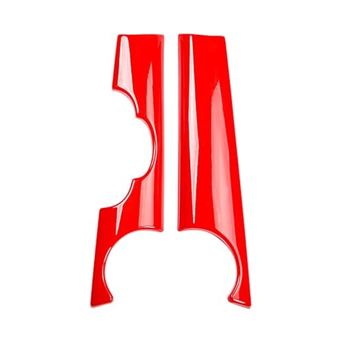WHZYL LHD compatible con BMW MINI Cooper Clubman R56 R55 PC plástico coche estilo interior piezas tablero centro panel de control moldura cubierta pegatina(Chili Red)