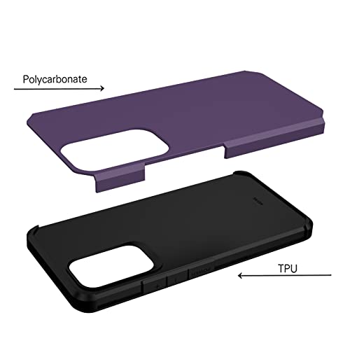 Sunstory For Galaxy A53 5G Case With Tempered Glass Screen Protector, Samsung A53 5G Case, Hybrid Shock Proof And Rugged Bumper Pc+Tpu Cover Case For Samsung Galaxy A53 5G Case Phone (A53 5G, Purple) #TOP5