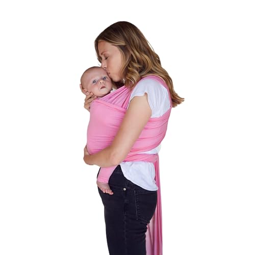 Image of Solly Baby Wrap, Buttery-Soft Baby Carrier Newborn to Toddler 8-25 Lbs., Lightweight & Hands-Free Infant Sling Wrap, Breathable Carrier, Baby Wearing & Postpartum Essential, New Mom Gift, Iconic Pink