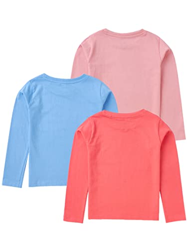 Image of Cub McPaws Girls Pack of 3 T-Shirts | Full Sleeves | 100% Cotton | 4 to 12 Years | Brilliant Basics Range