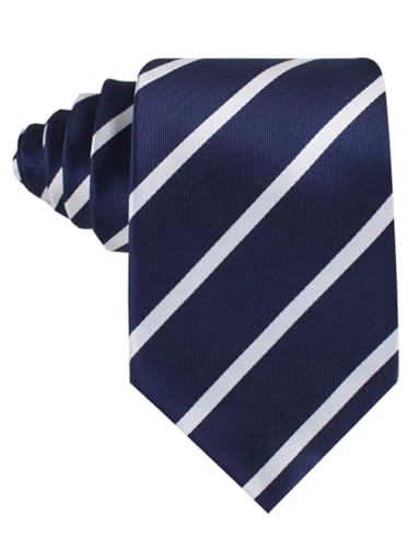 OTAA Navy Blue Pencil Stripe Tie Casual Ties for Men - Perfect Neck Tie for Groomsmen Wedding Ties or Formal Occasions - Ideal Gifts for Him