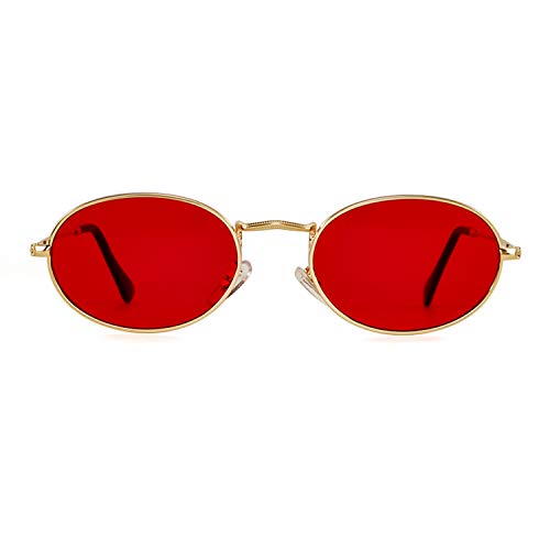 GIFIORE Oval Sunglasses Vintage Retro 90s Sunglasses Trendy Designer Glasses for Women Men