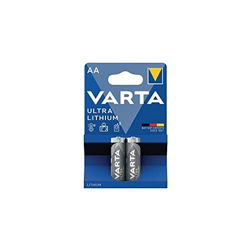 VARTA Pilas AA de litio, paquete de 2, Ultra Lithium, 1,5V, aptas para cámaras digitales, juguetes, dispositivos GPS, para deportes y actividades al aire libre
