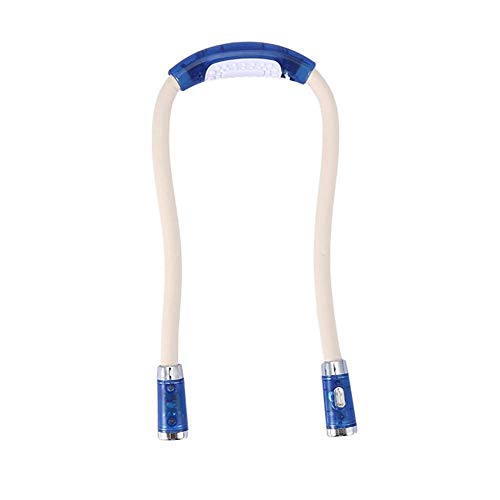 Preisvergleich Produktbild Caredy Wiederaufladbare LED-Buchleuchte 3 Level Helligkeit Nackenlicht Wiederaufladbare Leselampen Biegsame Lampennacht für Bettlesen / Nachtlaufen / Gehen / Outdoor-Sport(Blau)
