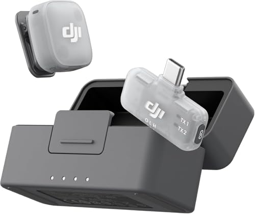 Image of DJI Mic Mini 2 (1 TX + 1 Mobile RX + Charging Case), Lavalier Wireless Vlogging Mic for iPhone /Android /Camera, Bluetooth Microphone, Live Streaming, Plug-and-Play, 24h Battery, Noise Cancelling