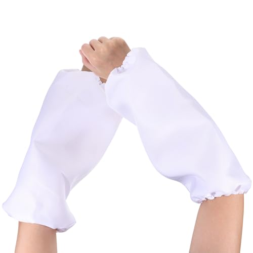 Mangas protectoras impermeables para brazo, manguitos elásticos reutilizables antiaciete 4