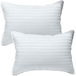 Kinder Fluff Almohada para niños pequeños (2 piezas). Almohada con Relleno alternativo de plumón y algodón suave de 300T. Cojines infantiles hipoalergénicos y lavable a máquina. Almohada Bebe de viaje