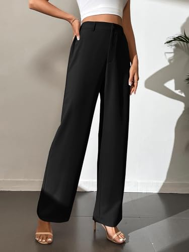Image of Elendra Women Lycra - Bootcut Trousers Pant Wide Leg