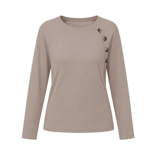 Fall Tops for Women 2026 Trendy Crewneck Long Sleeve Pullover Cozy Casual - image 6
