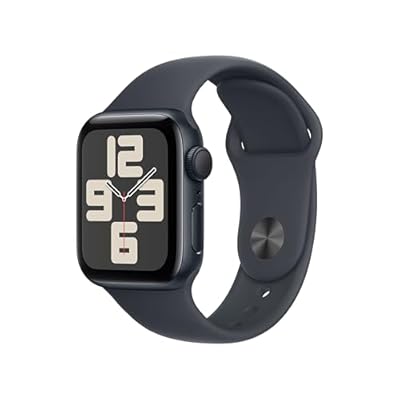 Apple Watch SE de 2.ª generación GPS Smartwatch con Caja de Aluminio en Medianoche de 40 mm y Correa Deportiva Medianoche - Talla M/L. Monitores de entreno y sueño y Resistencia al Agua