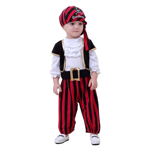Baby Pirat Kostüm Junge Halloween Outfit Karnevalskostüme 3-24 Monate
