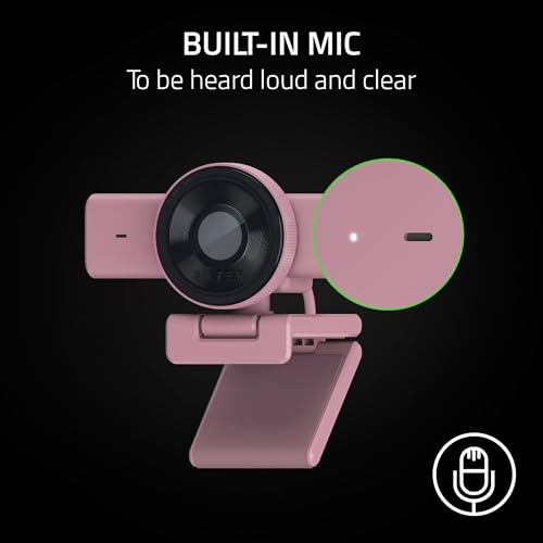 Image of Razer Kiyo V2 X Streaming Webcam: 1440p 60 FPS - Auto Focus - Built-in Microphone - Wide Angle Lense - Integrated Privacy Shutter - Works with OBS, Xsplit, Streamlabs, Discord, Zoom, Teams - Pink