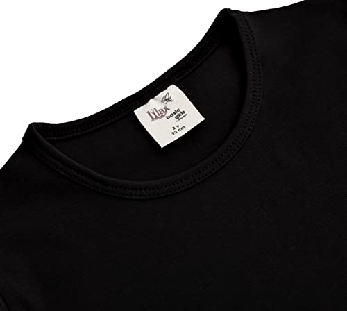 Image of Lilax Girls Short Puff Sleeve Cotton T-Shirt, Toddler & Little Girls Top | 95% Cotton Puff Sleeve Tee; Crewneck, Short Sleeve; Toddler & Girls Sizes 2T-12; for School, Play & Everyday; Machine Wash