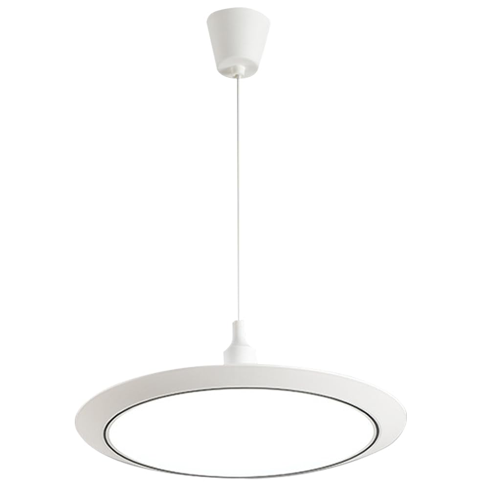 White Pendant Light Fixture LED Single Hanging Lamp Round Chandelier Ceiling Lights Modern Suspension Lamps Kitchen Island Lighting Fixture for Dining Table Bedroom Star of Light — image 1