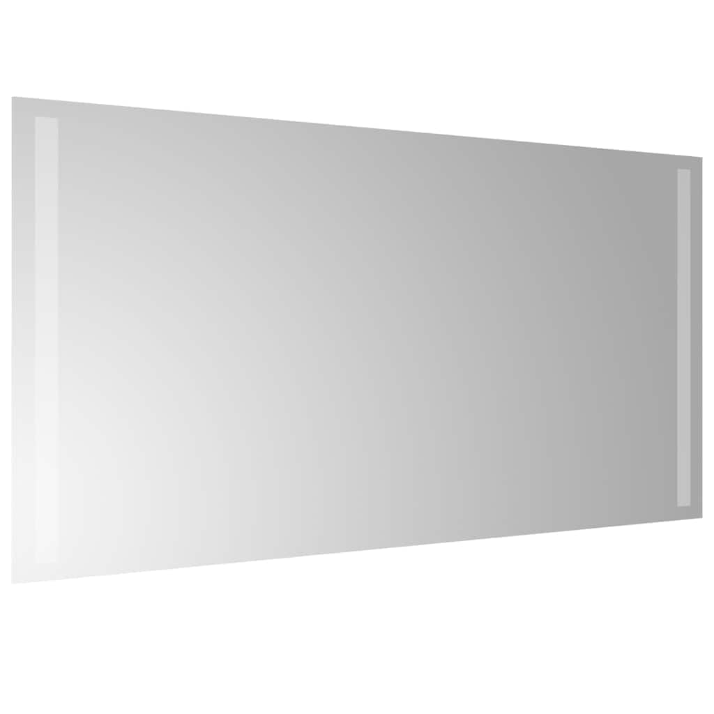 LED Badspiegel 80x40 cm Glas mit Beleuchtung IP65, USB Anschluss für Badezimmer, Kosmetikspiegel mit Aufhängung, für Flur Bad Rasur und Schminktisch
