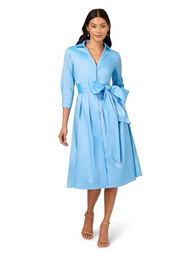 Adrianna Papell Women's Taffeta Shirt Midi Dress