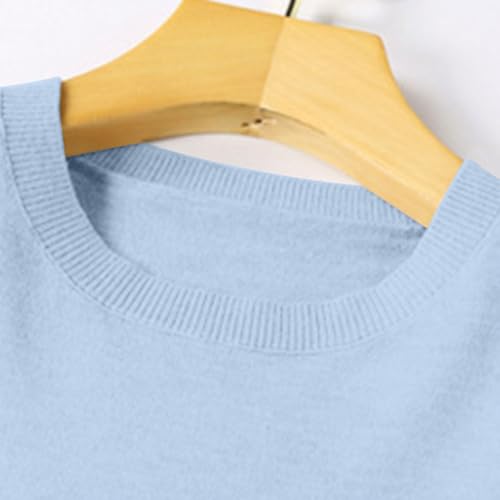 OIOLOYJM Fall Cashmere Sweaters for Women 2025 Crewneck Long Sleeve Tops Knitted Pullovers Lightweight Merino Wool Sweater