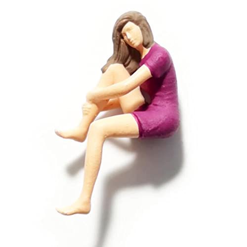 Figura de personaje 1:64, 2.8 cm, color rojo miniatura 5