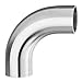 USA Sealing Sanitary Fitting - 304 Stainless Steel Polished - Butt Weld - 90? Elbow - 1/2" Tube OD