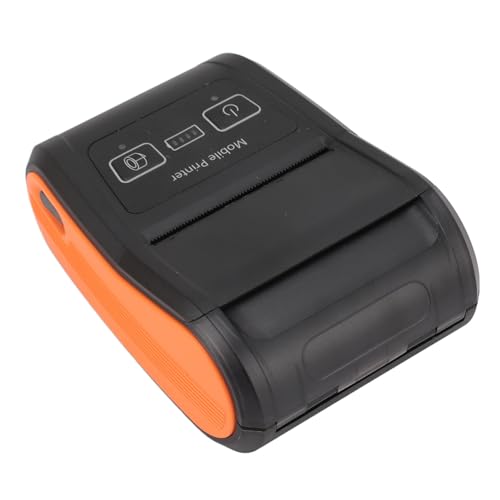 Image of Walfront Bluetooth Thermal Receipt Printer, ABS Mini Receipt Printer with USB and 1500mAh Battery, 90mm S Fast Print, 58mm Paper, for Restaurant Retail Ticket Bill POS Use