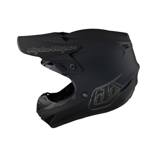 Troy Lee Designs GP Helmet (2025) for Motocross MX Off-Road, Mono Black, X-Large