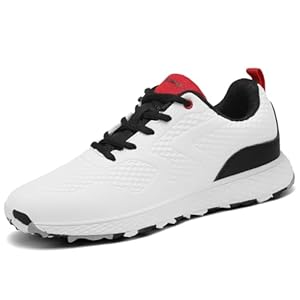 ULTIANT Golf Shoes Men Waterproof Spikeless Lightweight Non-Slip Walking Shoes Outdoor