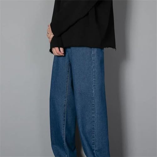 Men's Solid Color Jeans – Casual Straight Wide-Leg Denim Pants for All Seasons2