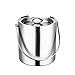 Wiadro na lód ze stali nierdzewnej, pojemnik na lód szampan wiadro na wino chłodziarka do butelek z uchwytem do noszenia wieczko na imprezę - 2 l 15 x 16 cm (6 x 6 cali)