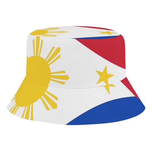 Philippines FlagChildren's Bucket Hat for Boys and Girls, Breathable Summer Beach Hat54cm