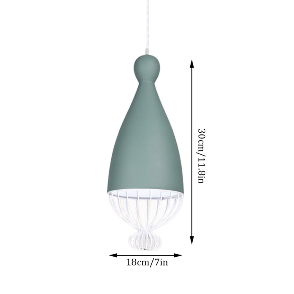 Lampa wisząca LED w stylu nordyckim, metalowa pojedyncza lampa sufitowa, oświetlenie wewnętrzne, bary restauracje, regulowana wysokość (30 cm, żółta