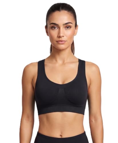 Image of Seamless Comfort: Padded Slip-On Sports Bra for Women - Effortless Support and Style (Free Size-Best for 30 to 36 Boob Size)