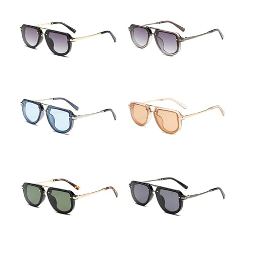 willochra Retro Small Oval Women Luxury Sunglasses Fashion Rivets Blue Green Shades UV400 Men Trending Punk Pilot Sun Glasses3