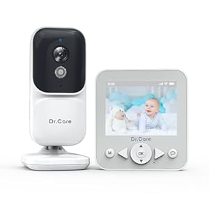 Dr.Care NeoView Monitor de Bebé – Pantalla 2.8″, Audio Bidireccional, Grabación en Bucle, Visión Nocturna, VOX, Sensor de Temperatura, Canciones de Cuna, Clip para Cinturón, Soporta 128GB